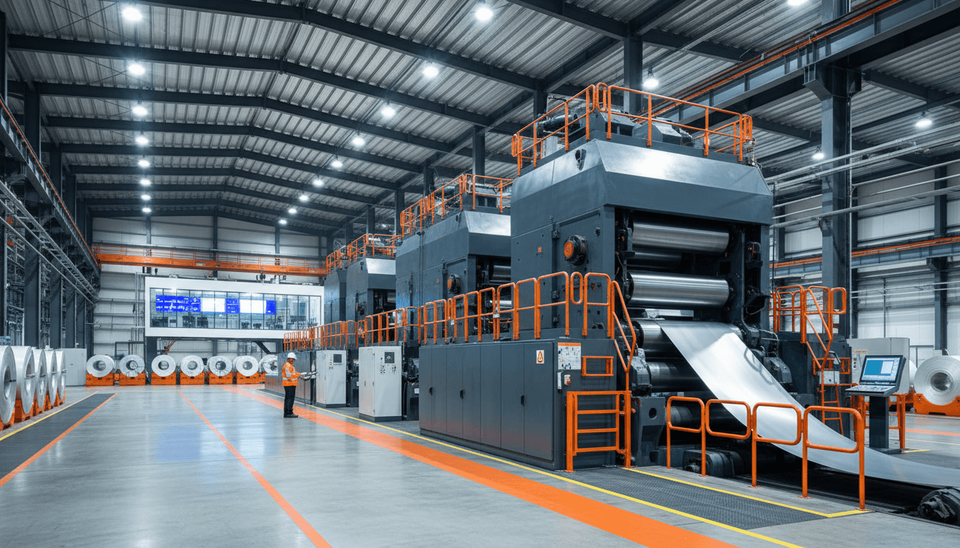 Linha industrial de laminação
